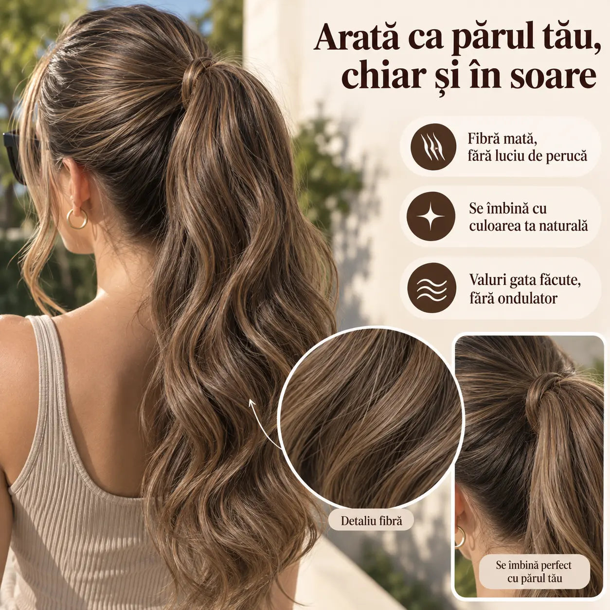 WaveLux Extensie de Par tip Coadă 66cm