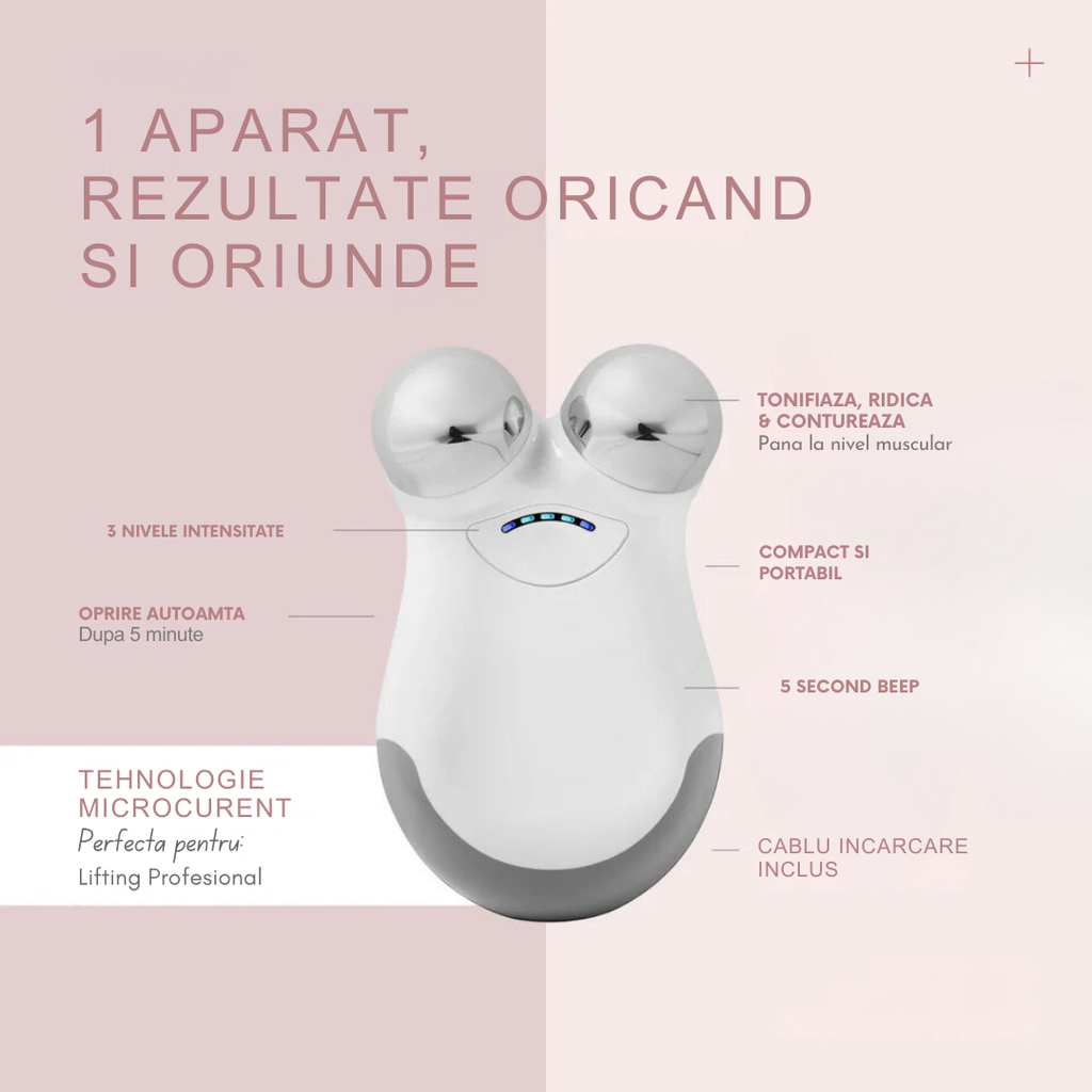 HiFace Aparat cu Microcurent pentru Remodelare, Lifting Facial si Intinerirea Pielii