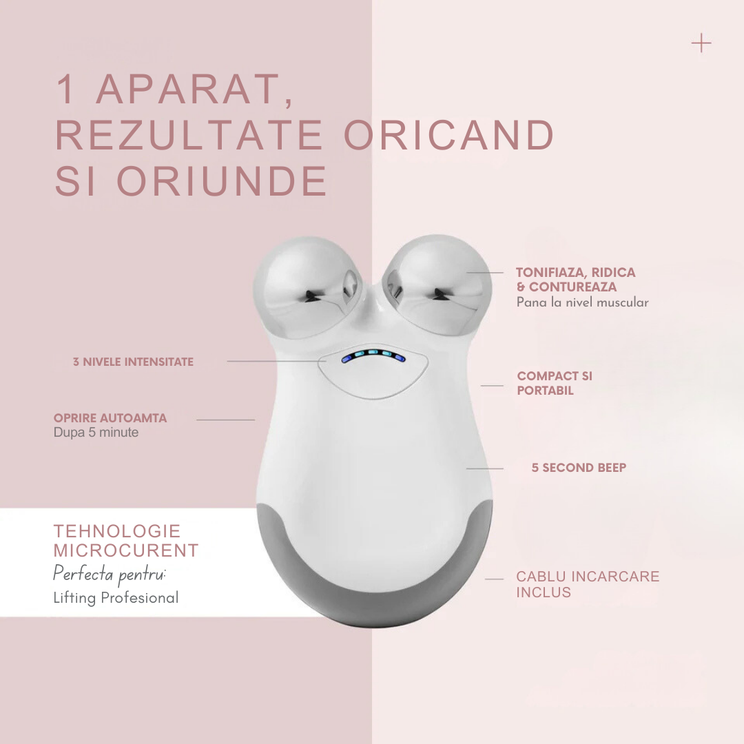 HiFace Aparat cu Microcurent pentru Remodelare, Lifting Facial si Intinerirea Pielii
