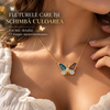 Colier Butterfly Charm - Magnetic cu Efect de Schimbare a Culorii