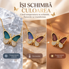 Colier Butterfly Charm - Magnetic cu Efect de Schimbare a Culorii