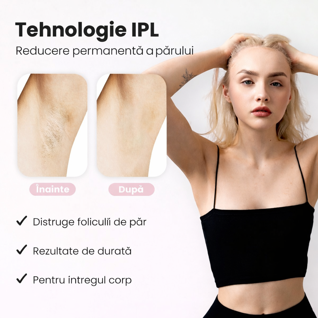 LaserLux™ – Epilare Definitivă cu Tehnologie IPL & Răcire
