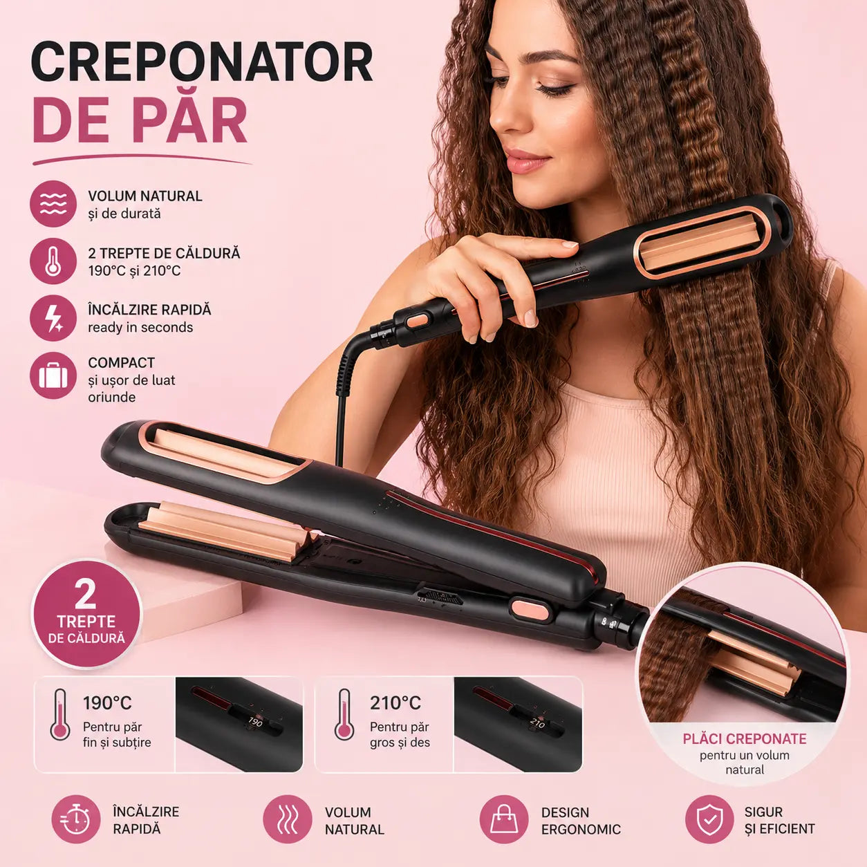 Creponix™ Ondulator Automat Păr Creponat