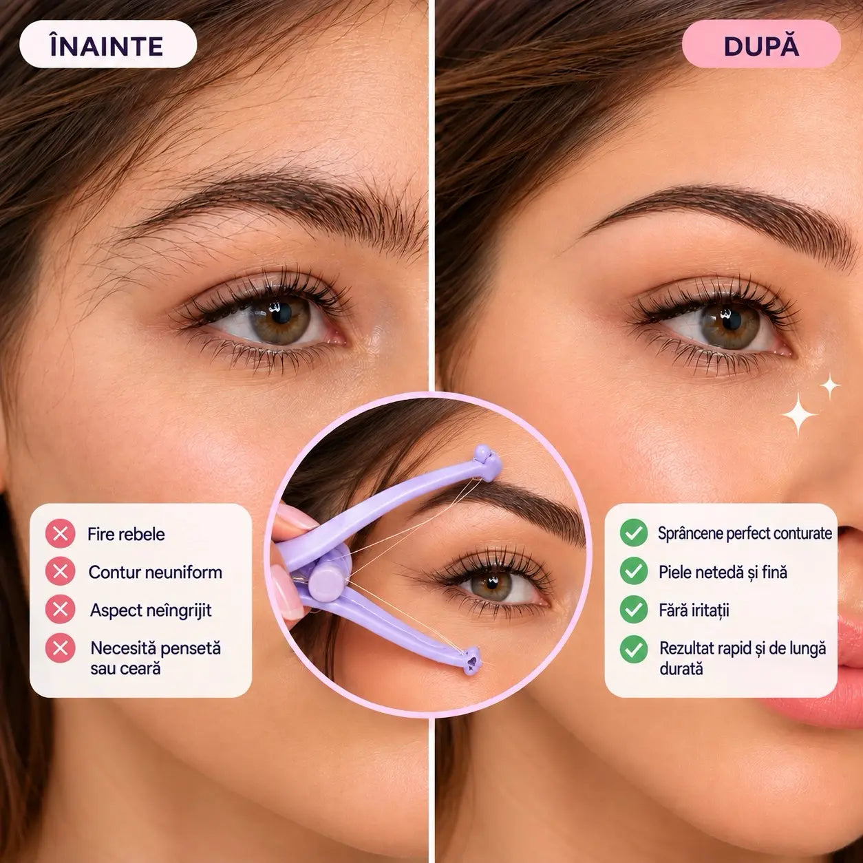 BrowLine Aparat pentru Epilarea si Conturarea Sprancenelor cu Ata