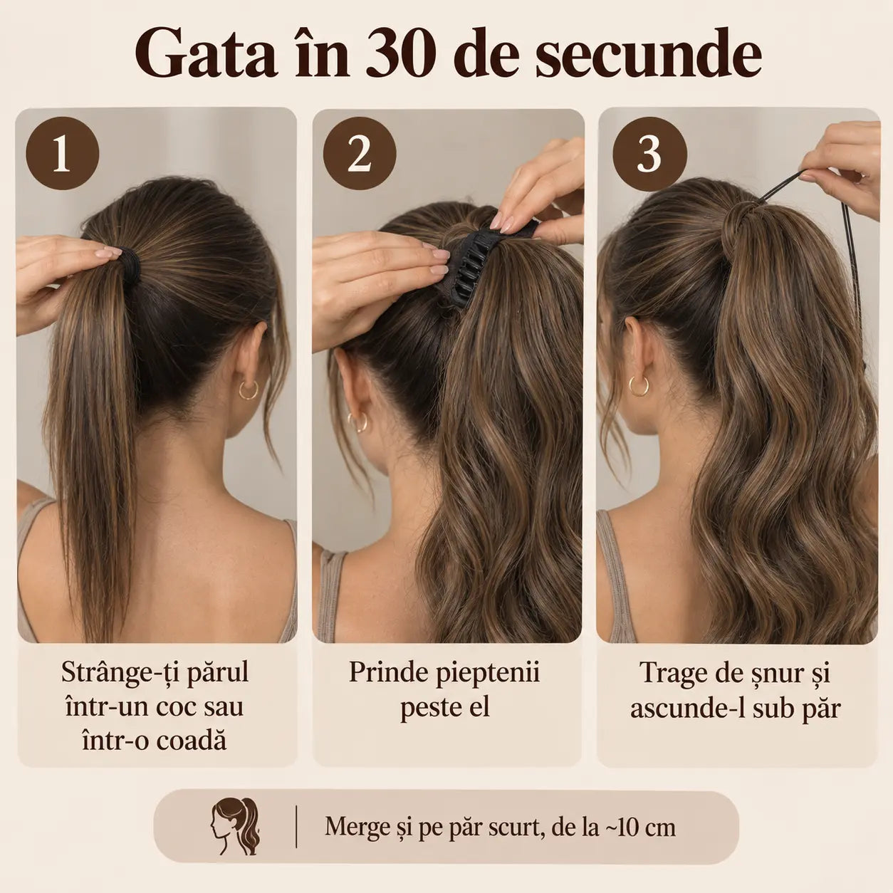 WaveLux Extensie de Par tip Coadă 66cm