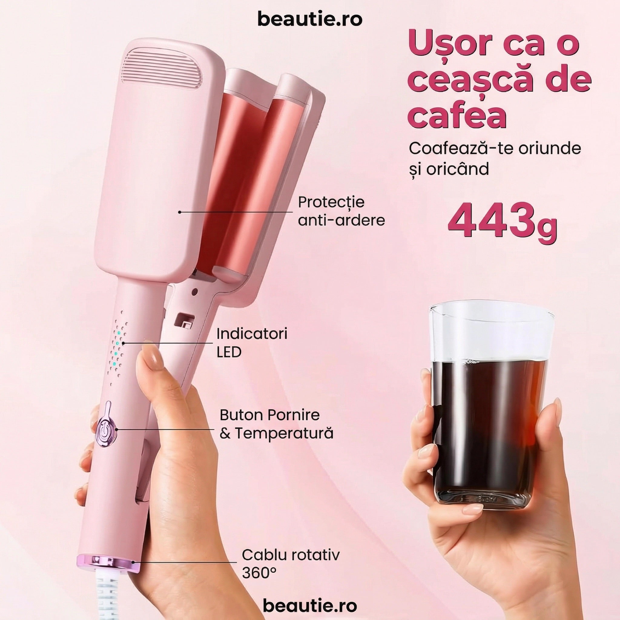 Placa pentru Ondulat Parul, Valuri - Wavie