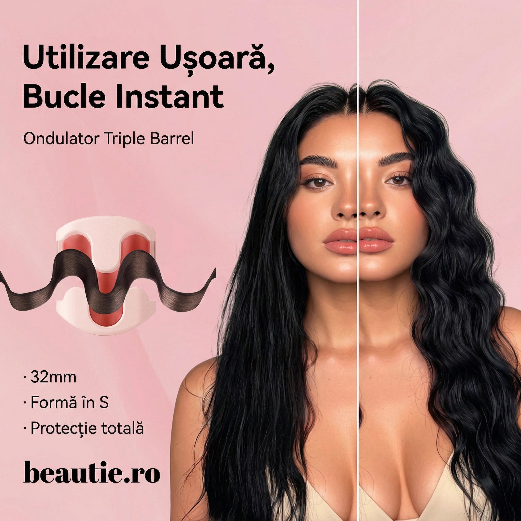 Placa pentru Ondulat Parul, Valuri - Wavie