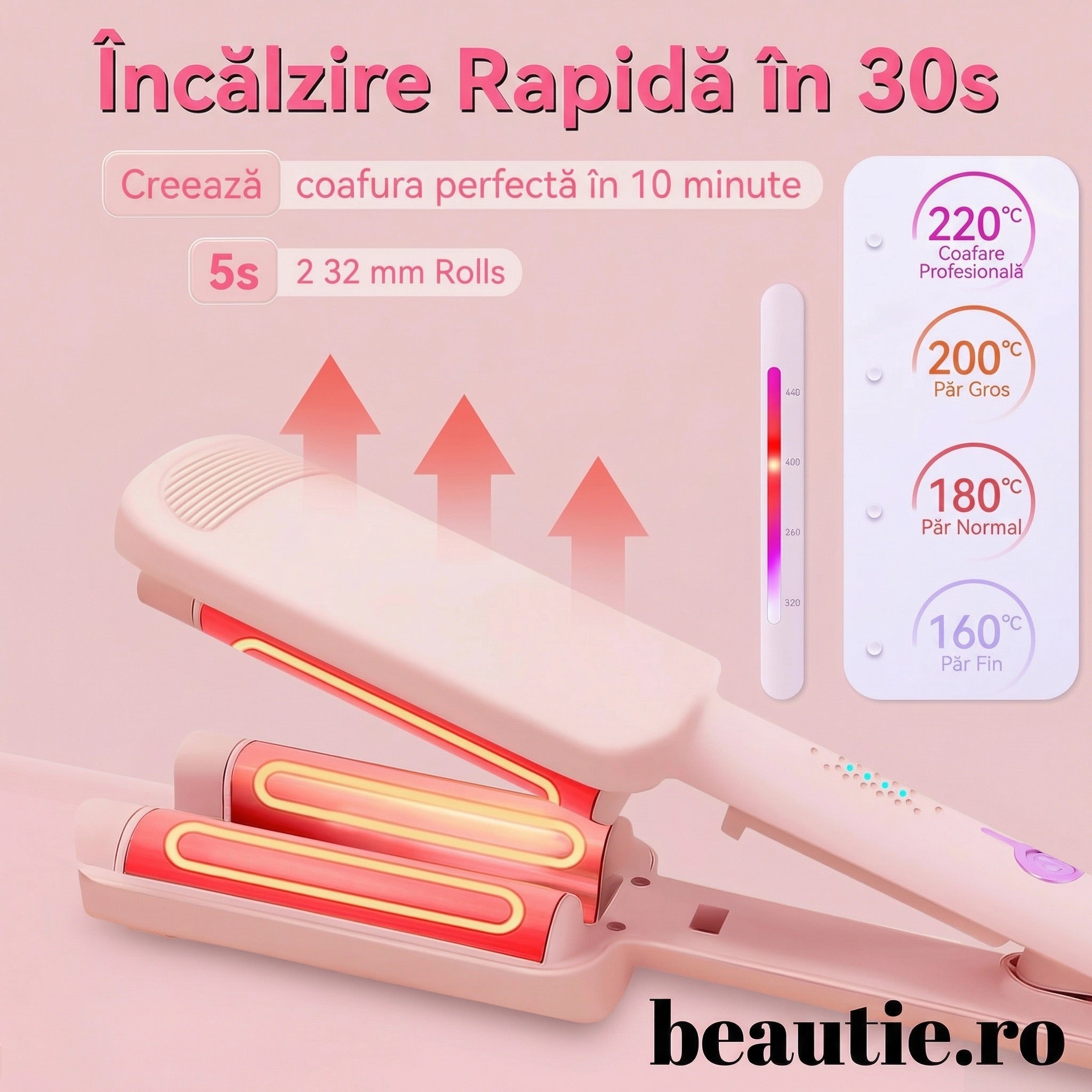 Placa pentru Ondulat Parul, Valuri - Wavie