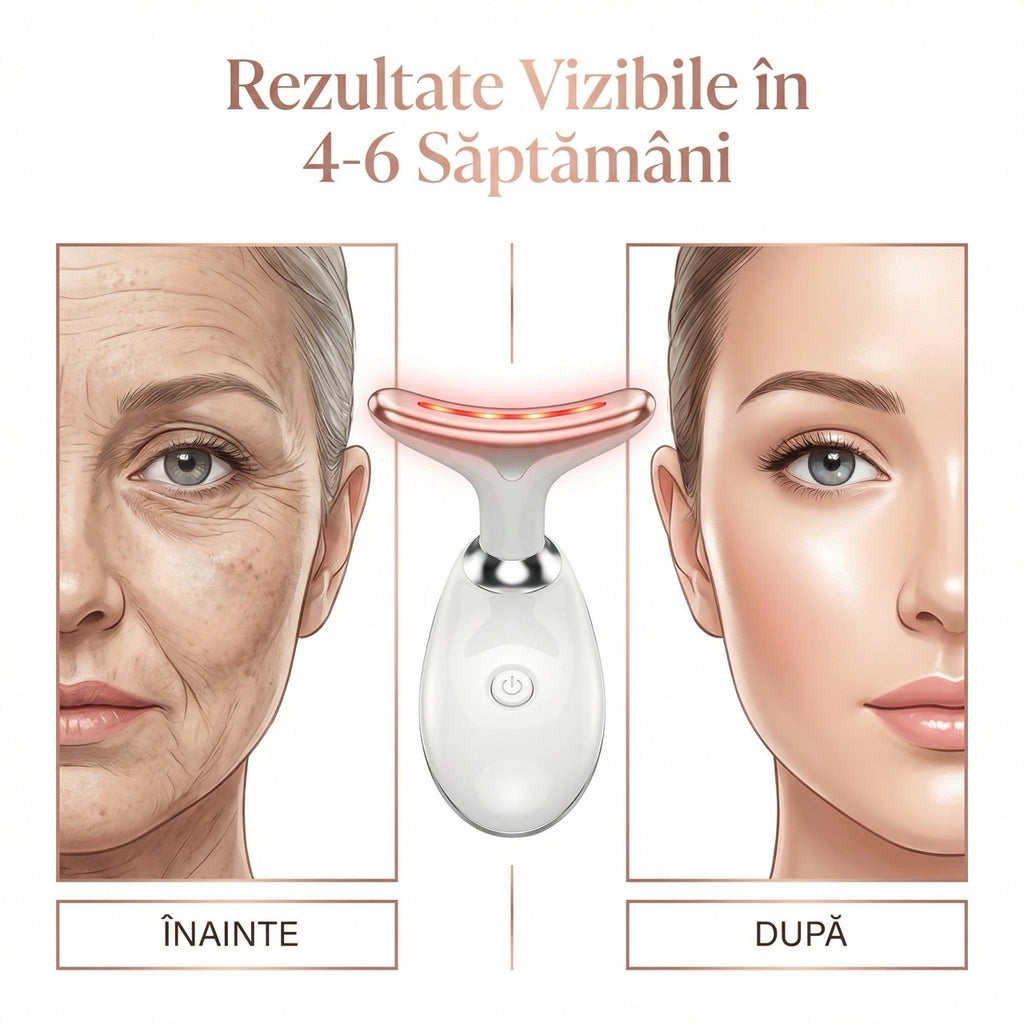 Dispozitiv Facial FineSkin pentru Ingrijirea Zonei Gatului si a Fetei, 7 Culori