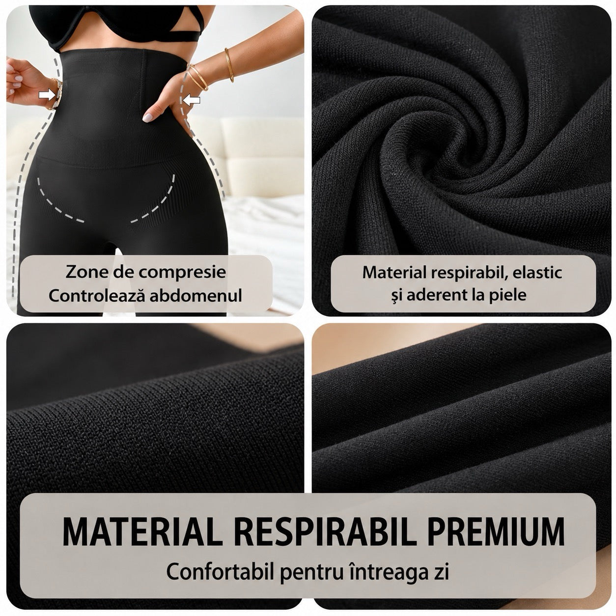Pantaloni Modelatori cu Talie Inalta - TummyControl